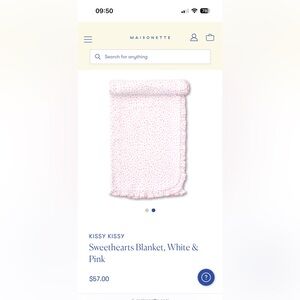 Sweethearts blanket, White + Pink